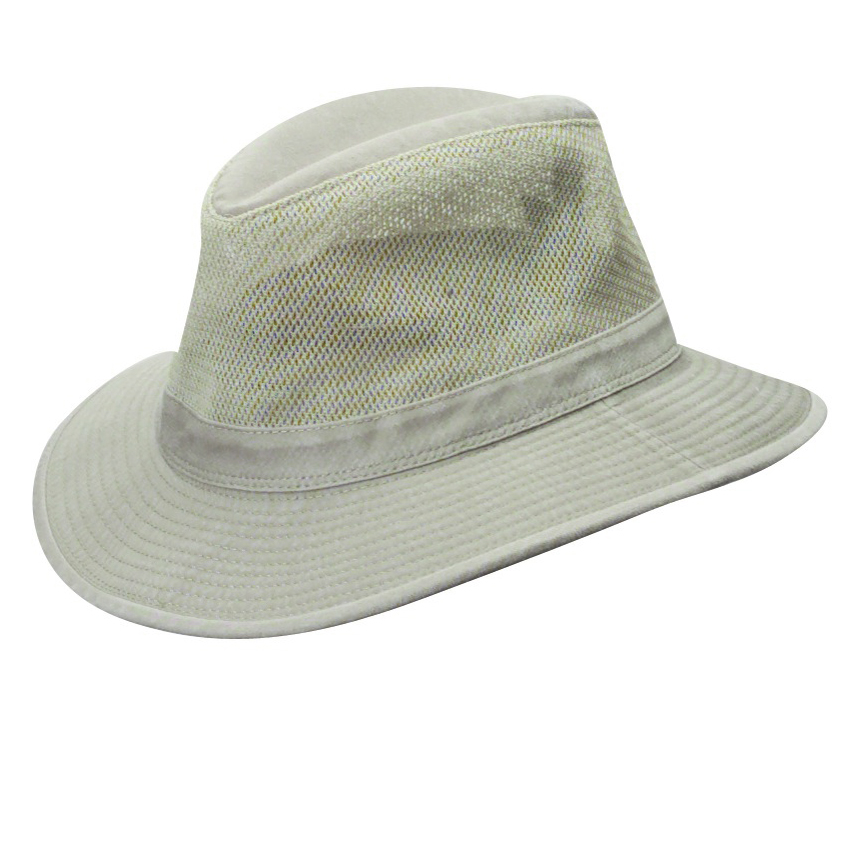 Garment Washed Twill Safari Hat with Mesh Sidewall (Small Brim) - Explorer  Hats