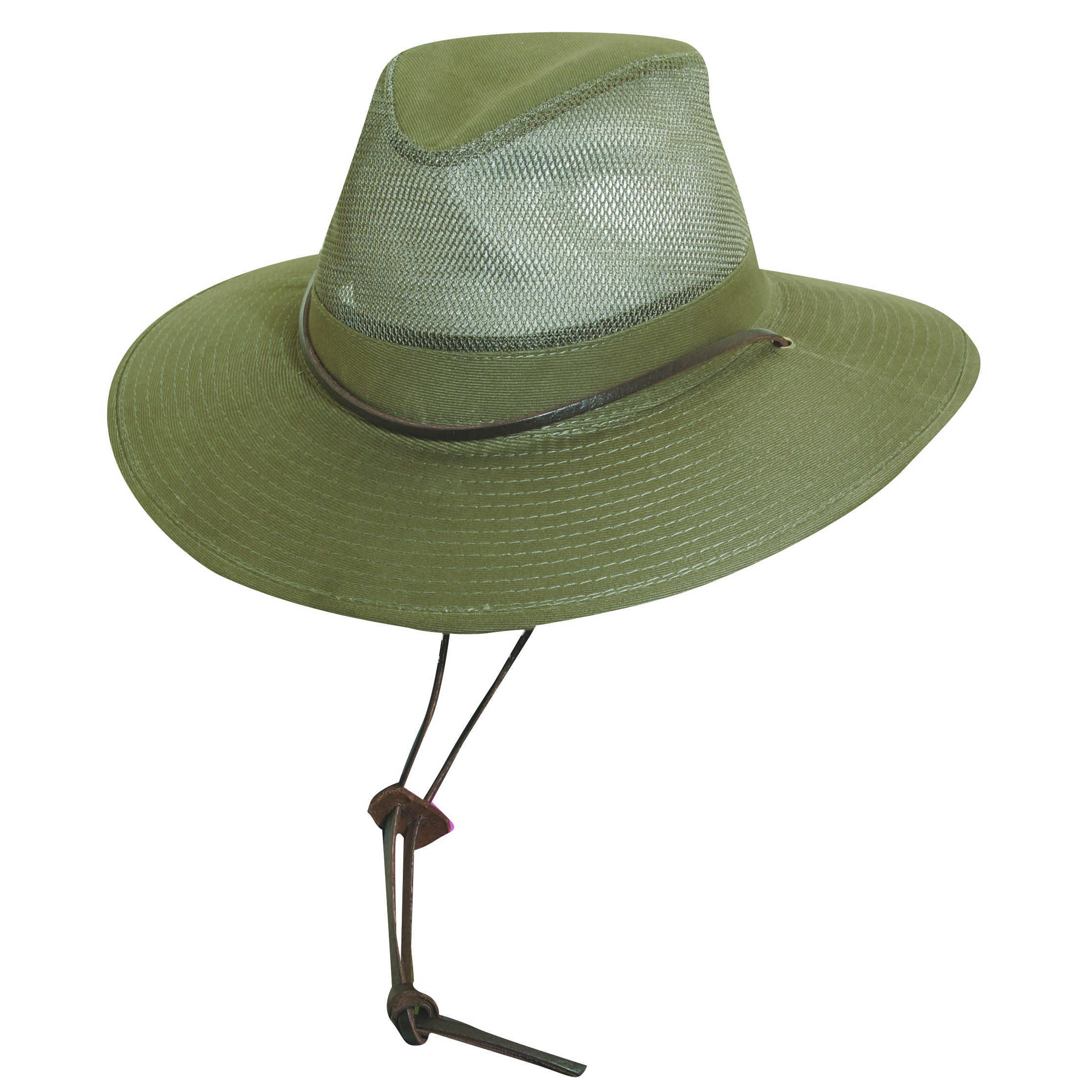 Brushed Twill Safari Hat with Mesh Sidewall - Explorer Hats
