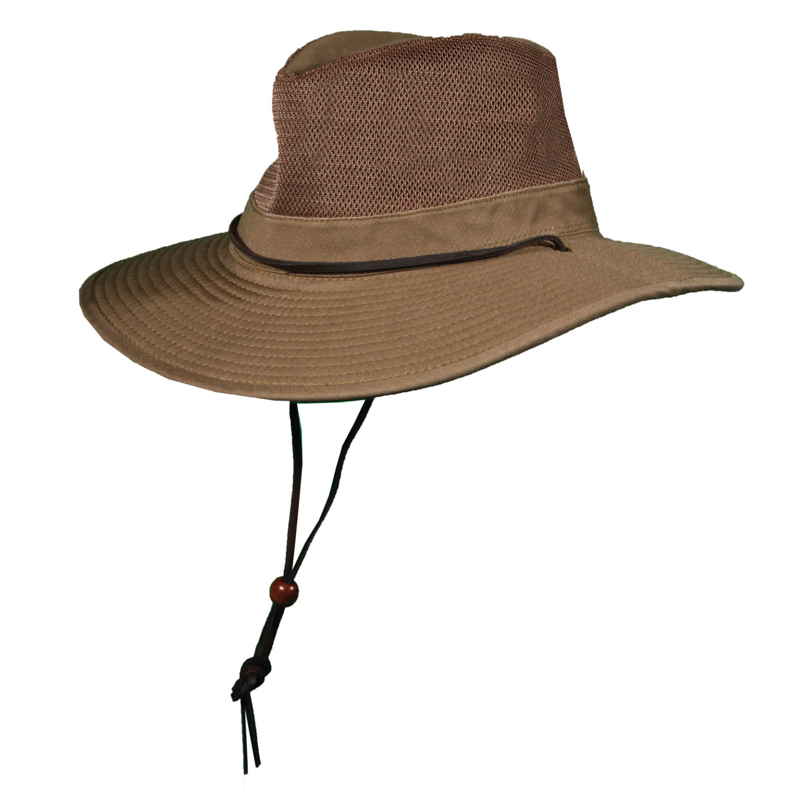 Garment Washed Twill Safari Hat With Mesh Sidewall Explorer Hats