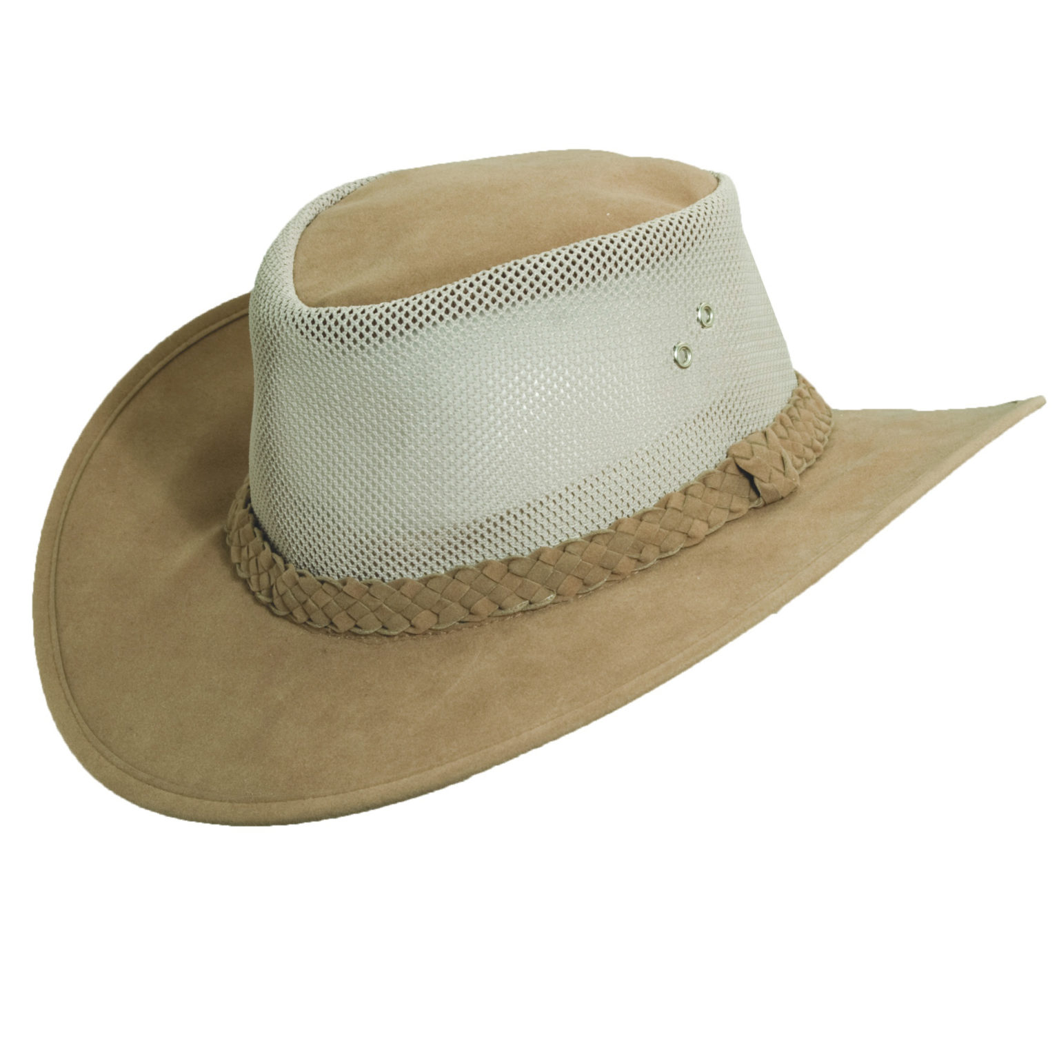 Brushed Twill Soaker Hat with Mesh Sidewall - Explorer Hats