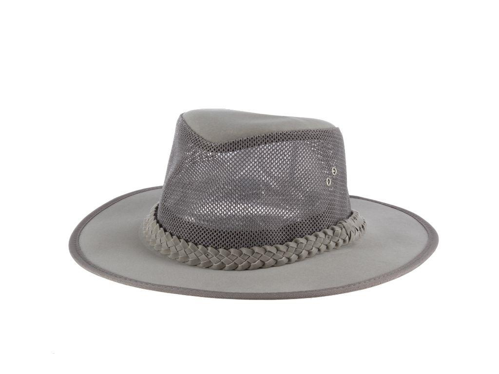 Brushed Twill Soaker Hat with Mesh Sidewall - Explorer Hats