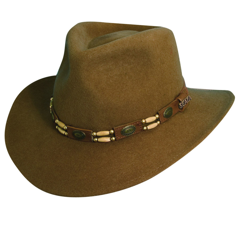 Wool Felt Outback Hat with Beads - Explorer Hats