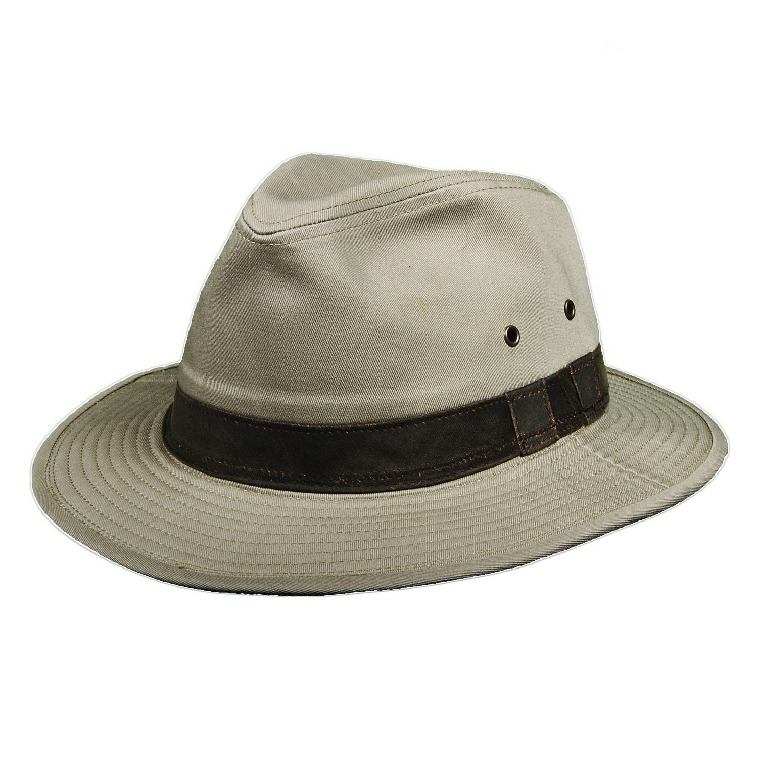 Garment Washed Twill Khaki Safari Hat - Explorer Hats