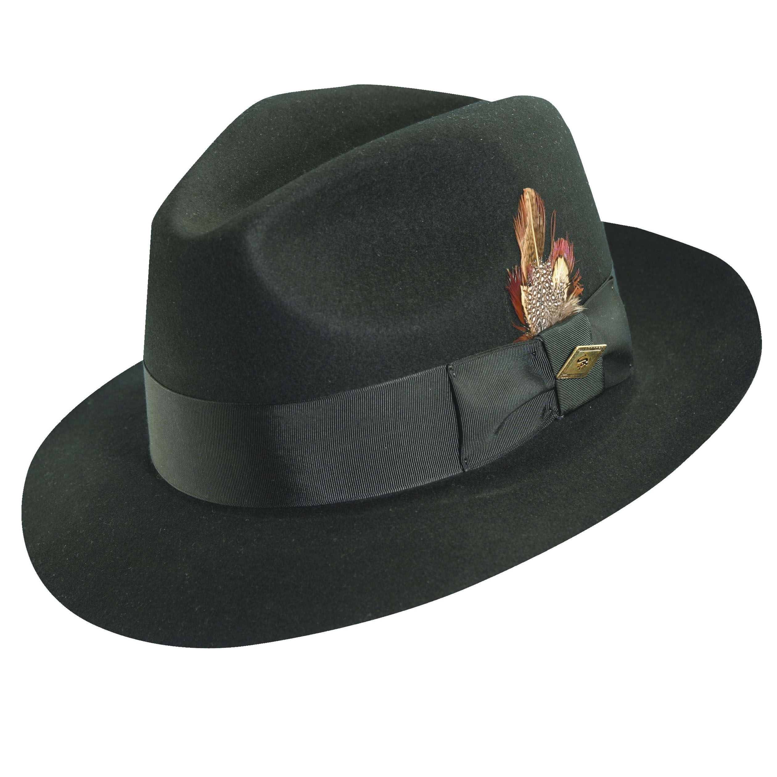 Men's Stacy Adams Wool Felt Fedora With Feather