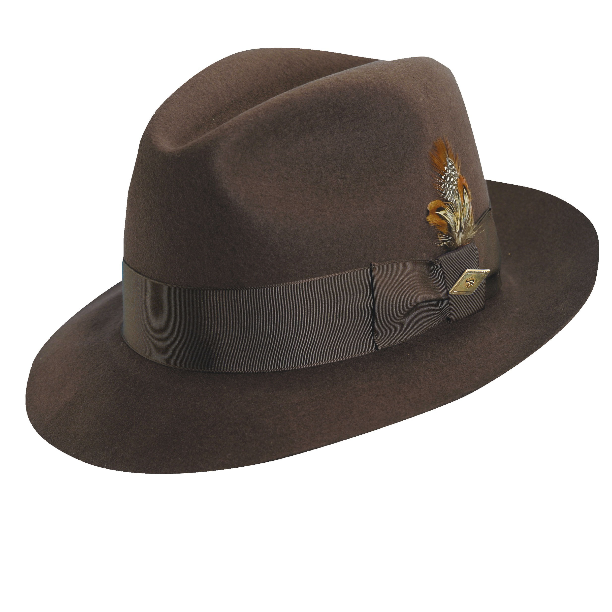 Men's Stacy Adams Wool Felt Fedora With Feather